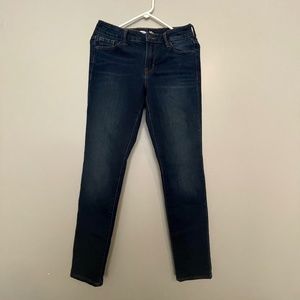 Old Navy Mid-Rise Power Slim Straight Dark Wash Size 4 Long